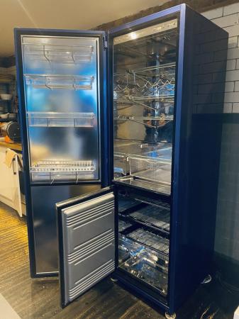 Image 2 of Rare Smeg fridge freezer with stainless steel interior