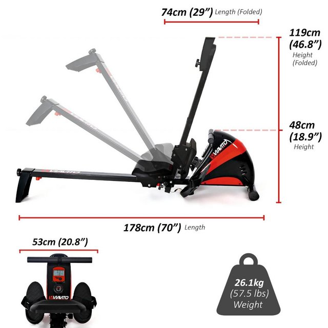 Preview of the first image of NEW: Viavito Sumi Folding Rowing Machine & mat.