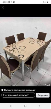 Image 1 of new dining table with chairs sale??
