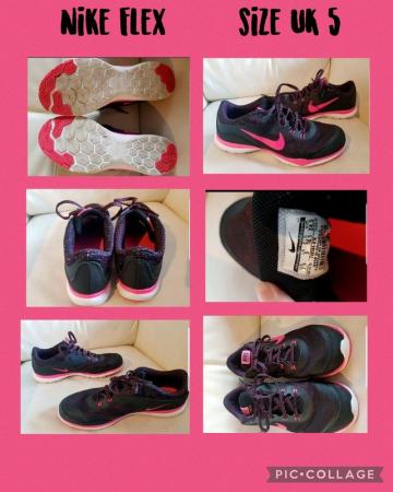 Image 3 of Nike Flex TR 5 trainers pink and black size UK 5 EUR 38.5
