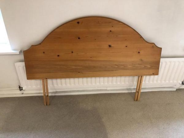 Image 3 of Cottage style antique pine bed head