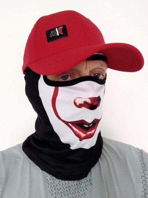 Preview of the first image of Girl joker face mask with FREE red baseball cap..