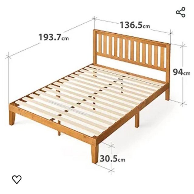 Preview of the first image of Zinus Alexia Double Bed Frame.