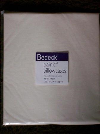 Image 1 of 1 or 2 New Cream Pillowcases PC46