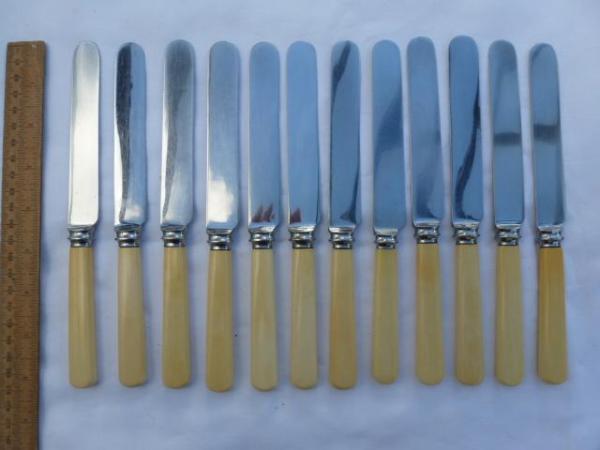 Image 2 of Dozen vintage stainless steel (Sheffield) Dinner knives