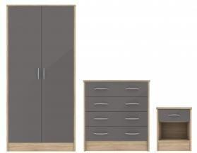 Preview of the first image of BARDALONA TRIO SET -GREY   £300  Chest 4 Drawer, 635W x 400D.