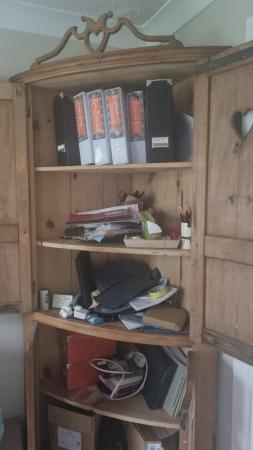 Image 2 of Solid wood corner cupboard with storage cupboards