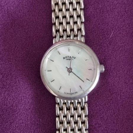 Image 1 of Solid Sterling Silver Rotary Watch