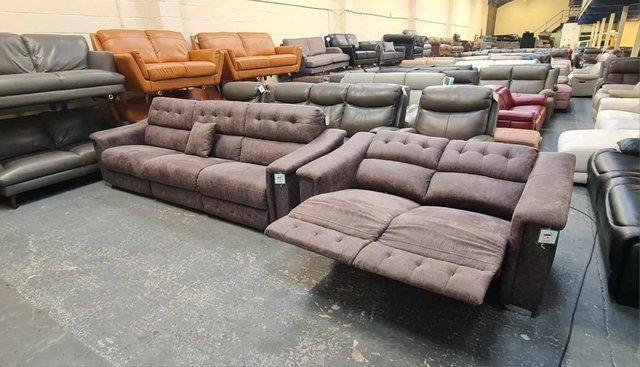 Image 8 of La-z-boy Hollywood brown fabric 4+2 seater sofas