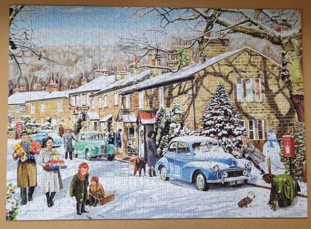 Image 2 of 1000 piece jigsaw called HOME FOR CHRISTMAS by TREVOR MITCHE