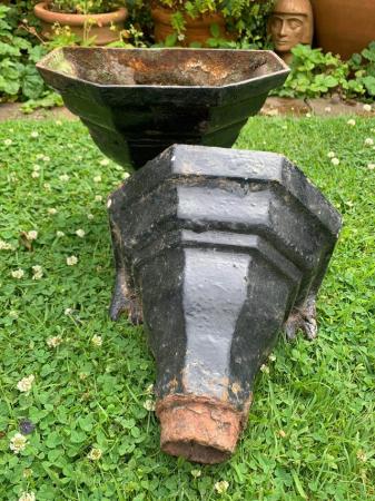 Image 1 of 2 Victorian cast iron wall planters (ex hoppers)