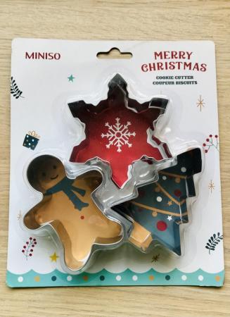 Image 1 of Christmas Cookie Cutters set of 3 - Brand New
