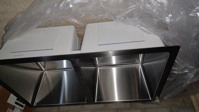 Image 2 of Brand New Stainless Steel Double Kitchen Sink RRP £215 - com