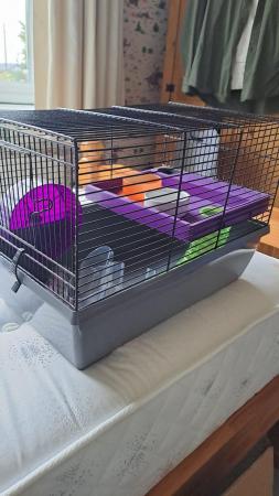 Image 2 of Hamster cage with accessories and feeders