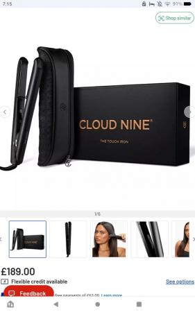 Image 1 of Cloud 9 hair straightener