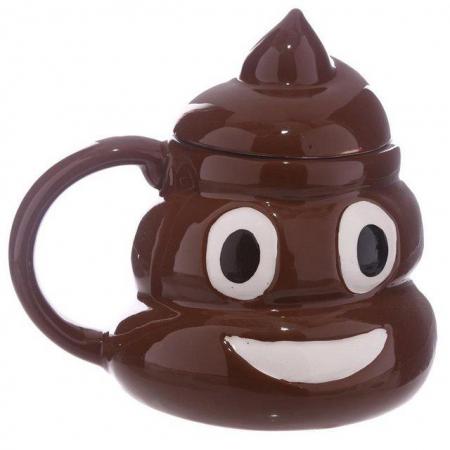 Image 1 of Fun Collectable Ceramic Poop with Lid Emotive Mug.