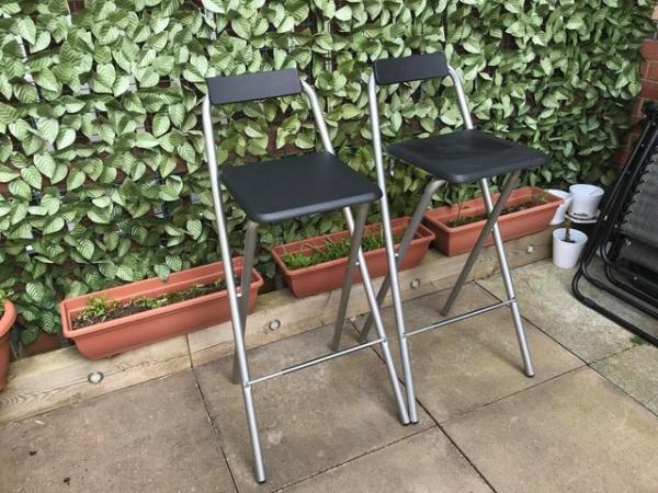 Image 2 of Folding Breakfast Bar Chairs (Pair) REDUCED PRICE !