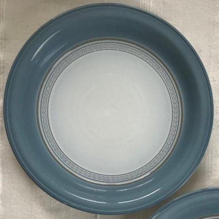 Image 1 of Vintage Denby Castile blue & white deep dinner plate.