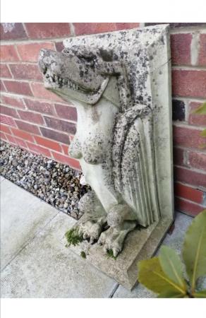 Image 2 of Aged Dog Griffin Gargoyle Garden Statue