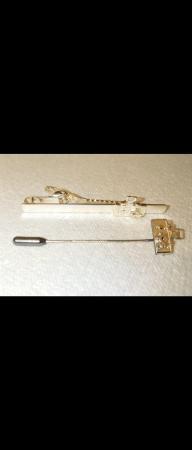 Image 1 of Leica Tie Clip plus Leica Tie pin. Silver/Silver Plated Mint
