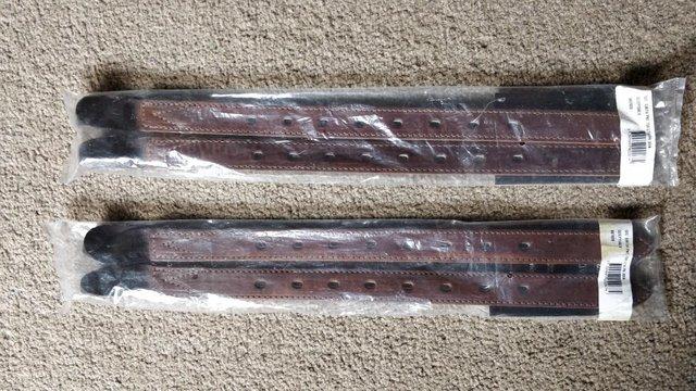 Preview of the first image of NEW BATES QUICK CHANGE GIRTH POINTS STRAPS BROWN 15".