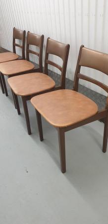 Image 1 of Danish style / retro mid century dining chairs x 4