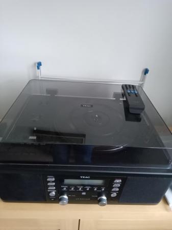 Image 1 of Teac LP-R550USB CD recorder with turntable/cassette player.