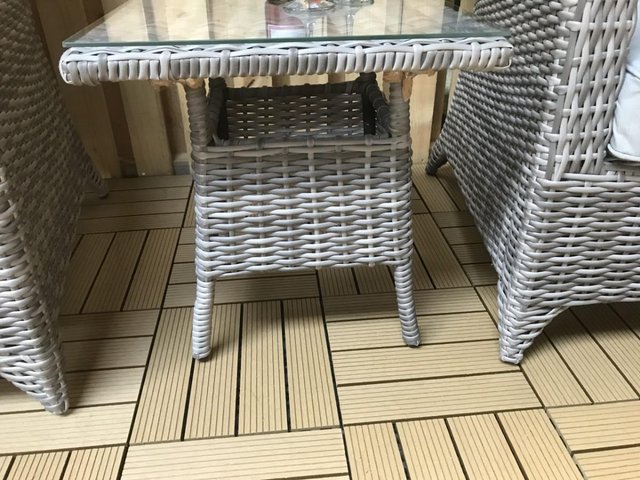 Preview of the first image of Rattan 3 Piece Lounge Set in Round Grey Weave | Sarah.