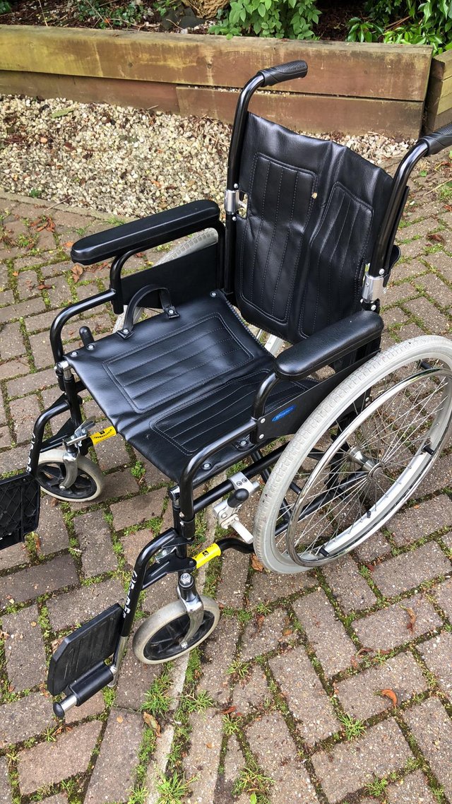 Preview of the first image of Lightweight Steel self propelling wheelchair.