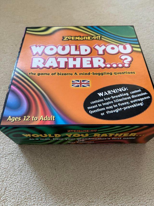 Preview of the first image of Family Board Game: Would You Rather?.