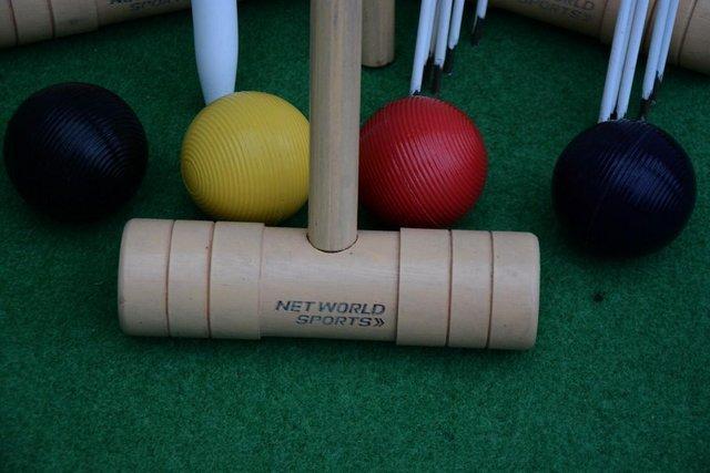 Image 2 of Croquet Set for four players . Half size .