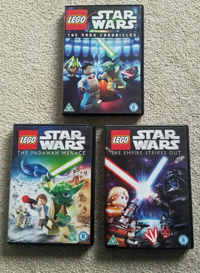 Preview of the first image of LEGO Star Wars DVD Bundle. 3 Films Discs. Excellent Cond..