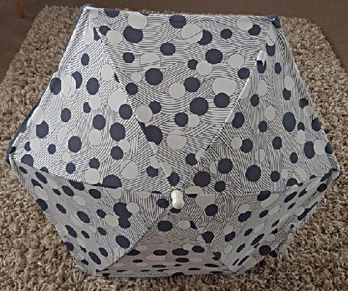 Preview of the first image of Navy/White Spotted Parasol By Baby Be Good   BX38.