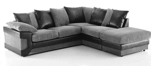 Image 1 of Dino corner sofa in black/grey