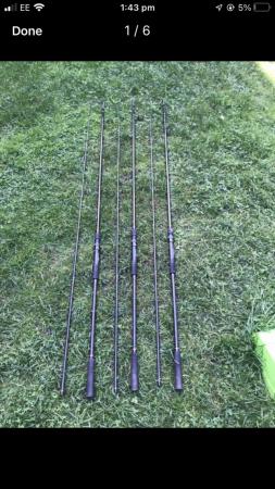 Image 3 of Set of 3 rare normark gord burton long range piker rods