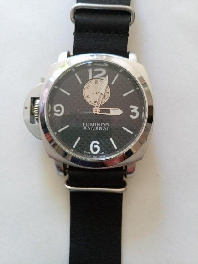 Preview of the first image of Nice Homage to Panerai watch with Cushion Case.