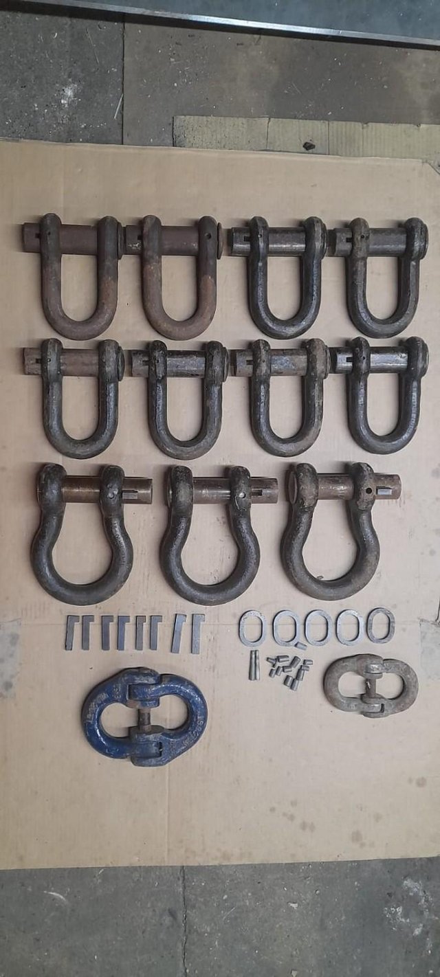 Preview of the first image of Several Large Shackles, unused.