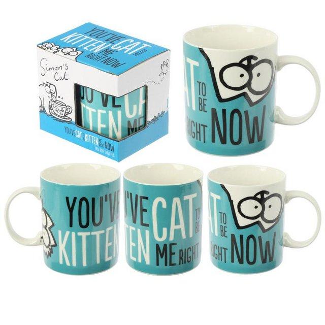 Preview of the first image of A  Collectable Porcelain Mug - Simon's Cat Kitten Slogan..