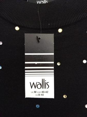 Image 9 of New Women's Wallis Black Glitter Detail Jumper Medium 12-14