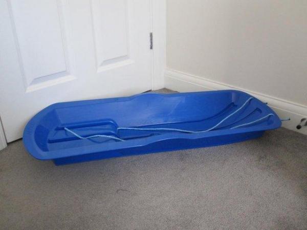 Image 2 of Blue plastic Sledge great for snow and sand