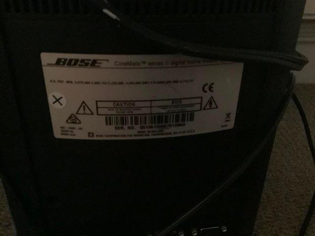 Preview of the first image of Bose cinemate speakers and subwoofer.