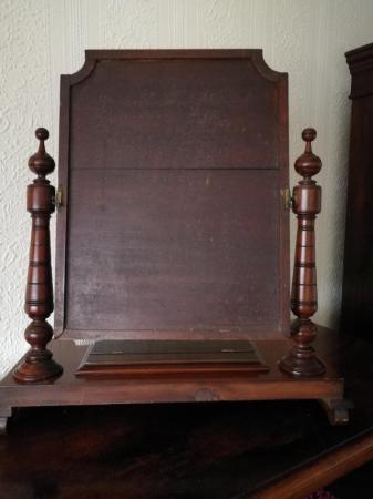 Image 3 of Antique mahogany dressing table mirror