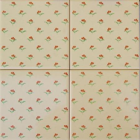 Image 3 of 7 Boxes Beige Wall Tiles with Floral Motif