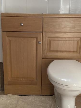 Image 2 of Bathroom cabinets with basin & Toilet
