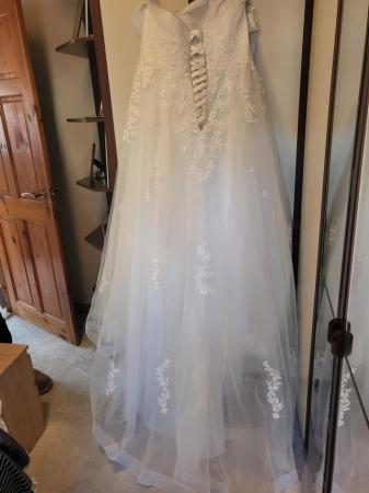 Image 3 of New wedding dress and underskirt. Never work tags on