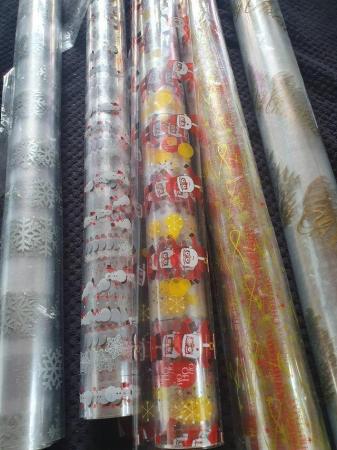 Image 1 of Christmas cellophane clear and patterned