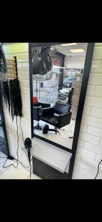 Image 1 of 2 hairdressing stations & 2 barber and hairdresser chair
