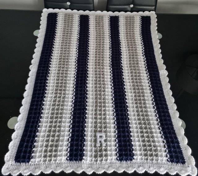 Preview of the first image of Crochet Baby blanket, handmade.