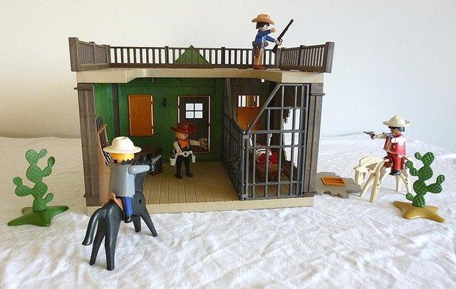 Image 2 of PLAYMOBIL WESTERN SHERIFF’S OFFICE & JAIL, RARE VINTAGE.