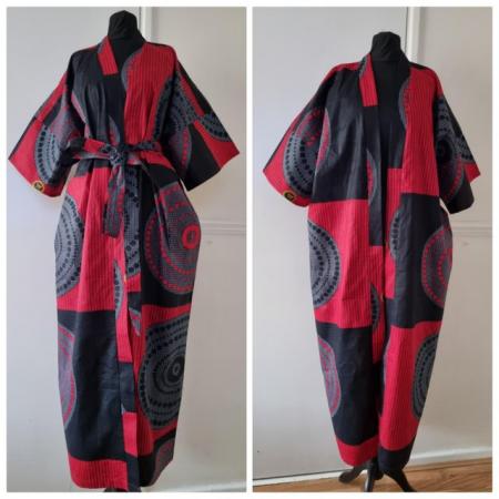 Image 2 of African Ankara Handmade Kimono Jacket